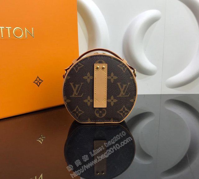 路易威登女包 M44699 頂級原單 Mini Boite Chapeau手袋 經典老花款 LV圓餅包 LV斜跨女包  ydh2923